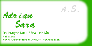 adrian sara business card